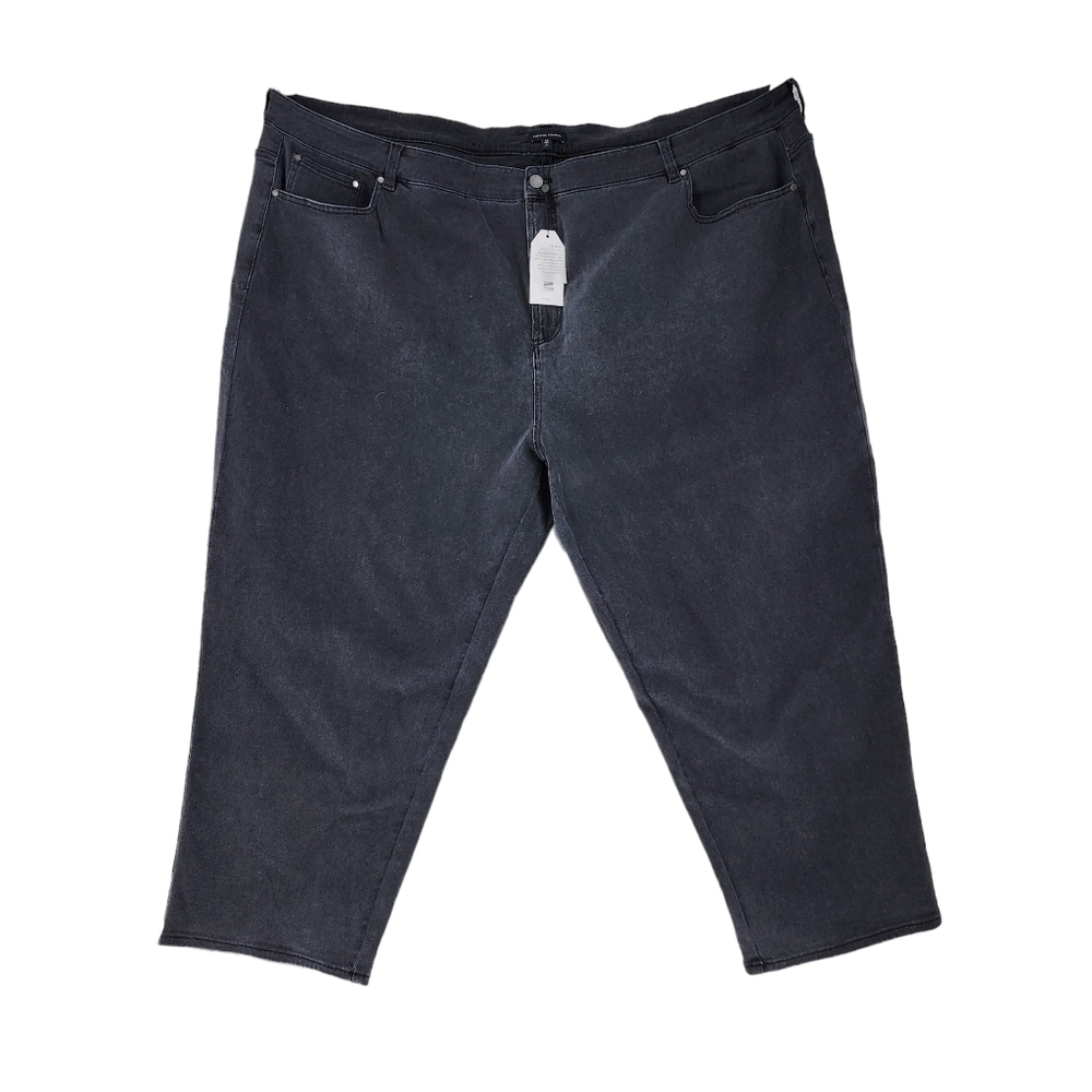 Universal Standard Women's Washed Black Etta High Rise 28" Straight Leg Jean 5X